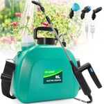 SYLSTAR Battery Powered Garden Sprayer 8L, Upgrade Electric Weed Sprayer with 3 Mist Nozzles, USB Rechargeable Handle, Retractable Wand and Adjustable Shoulder Strap, Water Sprayer for Lawn, Garden