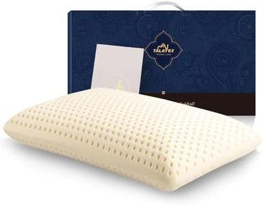 Talalay 100% Natural Premium Latex Pillow, Helps Relieve Pressure, No Memory Foam Chemicals, Perfect Package Best Gift with Removable Tencel Cover