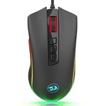 Redragon M711-FPS Cobra FPS Optical Switch (LK) Gaming Mouse, Wired RGB Gamer Mouse w/ 50 Million Click Lifespan, Onboard 16,000 DPI (32,000 via Software) and 7 Programmable Macro Buttons