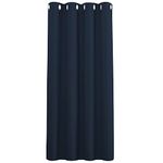 PONY DANCE Blackout Curtain for Boys' Bedroom - Eyelet Top Thermal Curtain for Energy Saving Living Room Window Decorative, Width 52-inch by Drop 54-inch,1 Panel, Navy Blue