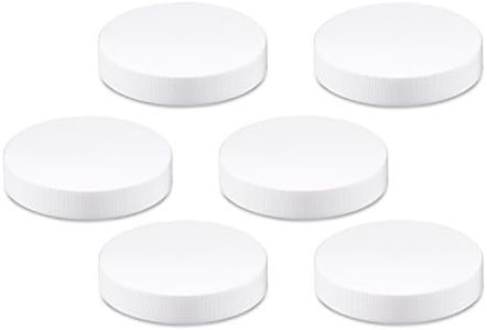 All About Juicing Replacement Lids for 16 Ounce Wide Mouth VAS Exclusive Beverage Bottles, 6 Pack caps