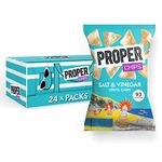 Proper PROPERCHIPS Lentil Crisps Vegan Gluten Free Snack Packs 24 x 20g, Salt and Vinegar, 480 Gram