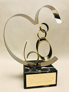 Regalo para bodas de diamante GRABADO figura corazón 60 aniversario regalos PERSONALIZADOS