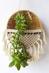 Zippy Flora Cotton Basket Plant Hanger, Off-white, 9 Inch