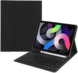 iPad Keyboard Case, Emptyroom Wireless Bluetooth Keyboard with 10.2/10.5 Inch iPad Cover, for iPad 9th/8th/7th Generation, Air 3, and Pro 10.5, iPad Case with Keyboard & Built-in Apple Pencil Holder