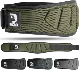 DMoose Fitness Weight Lifting Belt for Squats, Deadlift & Intense Workout - 6" Adjustable Fit Auto Lock Weightlifting Belt for Men & Women - Neoprene Gym Belts for Stability (Military Green)
