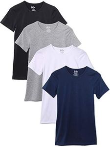 Kalon Women's 4-Pack Crewneck T-Shirt Base Layer, Basic Pack, X-Large