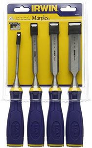 IRWIN 10505173 M500 Bevel Edge All-Purpose Chisel with Striking Cap Set (4-Piece)