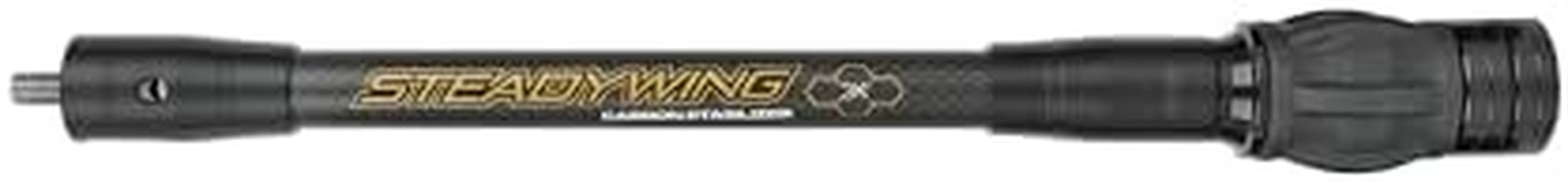 AMEYXGS Archery Bow Stabilizer for Compound Bow, 3K Carbon Fiber 6", 8", 10", 12" Rods, Damping System, Weights Kit, Single Side V-Bar Mount,Quick Disconnect (10″)