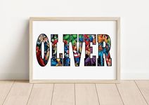 Children's Personalised Avenger Name Picture NP245