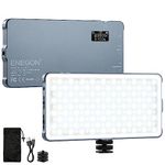 ENEGON 4000mAh Rechargeable Mountable Dual Color LED Video Light with Mini Panel for Professional DSLR Cameras/Photo Video Lighting Suitable for Iphone, Sony, Canon, Nikon, Fuji, Panasonic