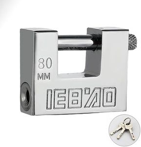 Heavy Duty Lock for Shipping Container, Shipping Container Lock for Secure Outdoor Resist Cutting, Perfect for Fences, Gates, Sheds, Toolboxes, Motorbike, and More, with 3 Key (80mm（New)