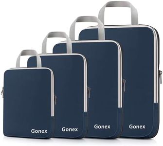 Gonex Compression Packing Cubes Extensible Organizer Bags For Travel Suitcase Organization Set of 4 Bags