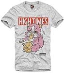 E1Syndicate T Shirt HIGH Times Bong CAT Weed Critical Kush Green Crack X-Large Gray