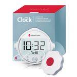 Bellman & Symfon ALARM CLOCK PRO with Bed Shaker | Option of Loud Alarm, Bright Flashing Light, Powerful Vibration | Nightlight | Backup battery included | For Heavy Sleepers, Hard of Hearing and Deaf