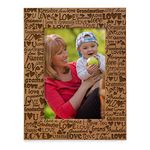 KATE POSH I Love You Grandma, Grammie Engraved Picture Frame, Grandma & Me Gifts, Grandma, Baby, Mother's Day, Grandparent's Day (5x7-Vertical)