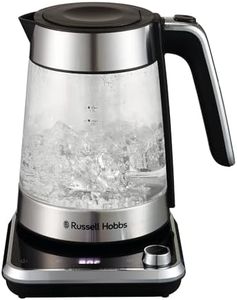 Russell Hobbs Attentiv 1.7L Electric Cordless Glass Kettle with Removable Infuser Basket - (Variable Temperature (40°C-100°C), Keep Warm Function, Sleep Timer Function, Touch Screen Controls 26200