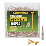 LIONMAX Wood Screws 1-1/2 Inch, Dec