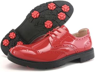 Zakey Classic Golf Shoes Men Spikesless Golf Sneakers Luxury Walking Footwears for Golfers (Red,11)