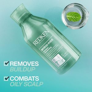 Redken Scalp Relief Shampoo – Amino Mint, Soothing for Oily Hair, 300ml