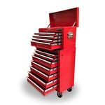 US PRO 16 Drawer ROLL Cabinet Mechanic Tool Box (red)