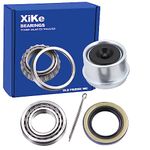 XiKe 1 Set Fits for 1'' Axles Trailer Wheel Hub Bearings Kit, L44643/L44610 and 12192TB Seal OD 1.980'', Dust Cover and Cotter Pin, Rotary Quiet High Speed and Durable.