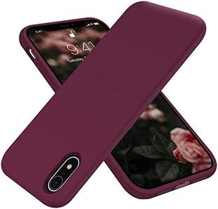 for iPhone XR Case,OTOFLY[Silky and Soft Touch Series] Premium Soft Silicone Rubber Full-Body Protective Bumper Case Compatible with Apple iPhone XR 6.1 inch Wine Red