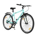 CULTSPORT Vegas 27.5 inch Green Single Speed Cycle/Bicycle City Bike with Free Cycling Event & Ride Tracking App (18 Inch Frame, Ideal for 15+ Years)