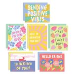 S&O Fun Thinking of You Cards with Envelopes - Colorful Thinking of You Card Pack of 24 Box - Blank Inside Encouragement Cards with Envelopes - Bulk Boxed Greeting Cards Assorted Designs