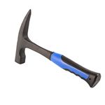 KEILEOHO 32oz Rock Pick Hammer, 34cm Geologist Hammer, Forged Steel Masonry Brick Hammer with Shock Reduction Grip for Mining