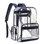 Clear backpack, Chase Chic Transparent School Backpack Large Heavy Duty See Through Daypack for School Work Travel