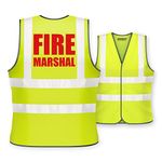 Expert Workwear Fire Marshal Vest Hi Vis High Visibility Printed Safety Viz Waistcoat