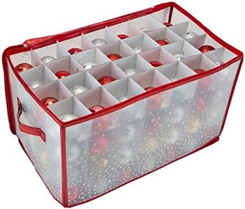 Simplify Ornament Storage Organizer | Storage | Fits 112 Ornaments | Zipper Closure | Space Saving | Easy to Use | Red | Light Weight | Dimensions 11.81 x 20.67 x 11.81