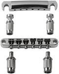 FLEOR Electric Guitar Tune-O-matic Bridge & Tailpiece with Studs Set Fit Gibson Epiphone Les Paul Guitar Part, Chrome