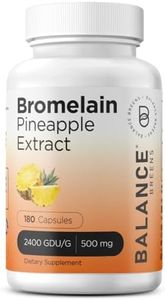 Bromelain 500mg, 180 Capsules - Pineapple Extract Digestive Enzyme - Supports Digestion and Joint Support Supplement - by Balance Breens