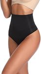 Joyshaper High Waist Shapewear Thong for Women Tummy Control Underwear Body Shaper Thong Waist Cincher Girdle Panties, Black-new, 3X-Large