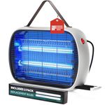 Buzbug Bug Zapper Indoor 5000 Sq Ft, 20W & High-Voltage Electric Mosquito Zapper, Fly Zapper, Fruit Fly Traps Fly Killer, Includes 2-Pack Replacement Bulbs -MA015