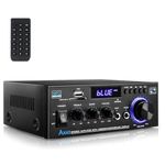 Romicta Stereo Audio HiFi Amplifier, 600W Bluetooth Amplifier 5.0, 2 Channels 12V/230V, LCD Display, SD/USB, FM Radio – Ideal for Home, Car & Karaoke