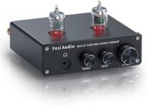 Fosi Audio BOX X4 Phono Preamp Headphone Amplifier/Preamplifier Hi-Fi Pre Amp with JAN 5654W Vacuum Tubes for MM Turntable Phonograph Record Player with Volume Bass Treble Control