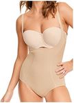 Maidenform Flexees Women's Ultimate Slimmer Wear Your Own Bra Torsette Body Briefer #2656, Body Beige, X-Large