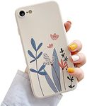 HJWKJUS Compatible with iPhone 6/6s Case,Cute Flowers Pattern Slim Thin Soft TPU Shockproof Silicone Protective Cover for iPhone 6/6s 4.7＂-Flowers