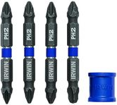 IRWIN Tools IMPACT Performance Series Double-Ended Screwdriver Power Bit, Phillips, 2 3/8-inch length, 5-Piece Set with Magnetic Screw Hold Attachment (1903520)