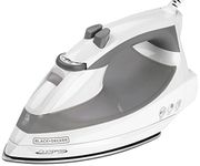 BLACK+DECKER F976 Quickpress Iron with Smart Steam Technology, White/Silver