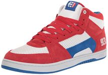 Etnies Men's Mc Rap Hi Top Skate Shoe, Red/White/Blue, 9.5