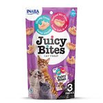 Juicy Bites by INABA Cat Treat - Shrimp & Seafood Mix Flavour 6 Pack (198g total) / Soft & Moist Cat Treat, Delicious & Healthy Snack for Cats, Hand Feeding Nibbles, Natural, Grain Free