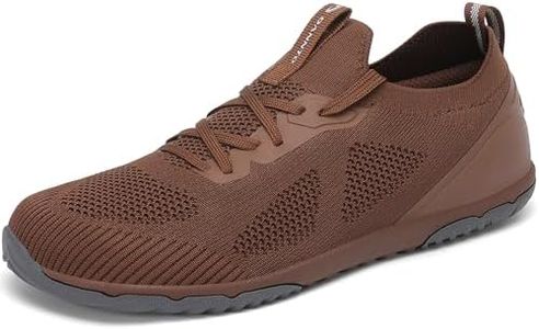 Dannto Men Barefoot Walking Shoes Minimalist Sneaker Zero Drop with Wide Toe Box for Trail Running and Gym Fitness Brown 12