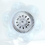 SlipX Solutions Stop-A-Clog Drain Protectors Keep Hair Out of Drains! 2 Hair Catchers Per Package. (Clear, Plastic, 5" Diameter)