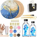 Evens More DIY Resin Art Clock Making Kit - Resin, 12" Round MDF Sheet, Pigments, Clock Machine, and More