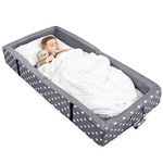 Milliard Folding Floor Sleeper Cot + Fitted Sheet for Toddlers and Kids,Travel,Washable, Grey,(MIL-TDLR-NW)