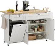 60" Kitchen Island with Power Outle